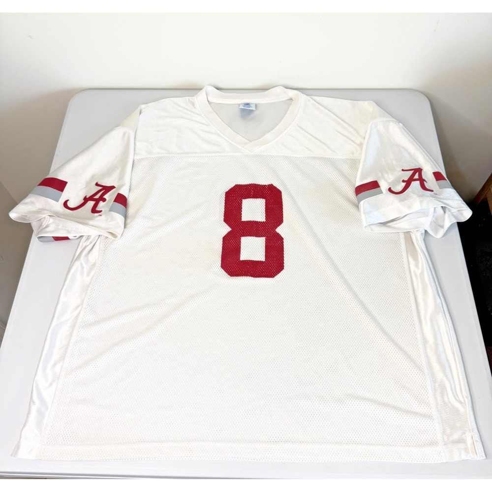 Vintgate! Alabama Crimson Tide White Jersey #8 NCAA KA Inc Men's Size 3XL